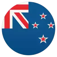 the flag of new zealand is displayed in a circle