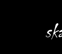 a black background with the word ska written in white