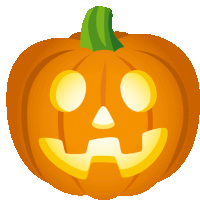 a halloween pumpkin with a smiley face on it 's face