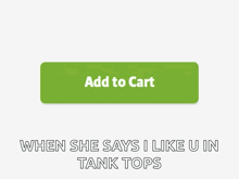 a green add to cart button with a mouse arrow pointing to it