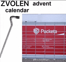 a picture of a packeta locker and a picture of a crowbar