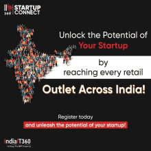 a poster that says unlock the potential of your startup by reaching every retail outlet across india on it