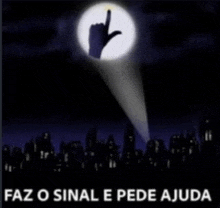 a poster that says faz osinal e pede ajuda on it