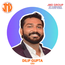 a picture of a man with the name dilip gupta