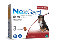 a box of nexgard tablets for dogs