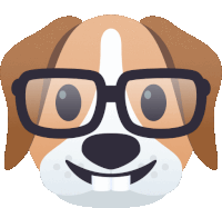 Nerdy Dog Sticker