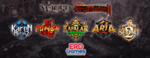 a row of video game logos including karen metin 2 punch kafalar aria seyemt and erd games