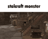 a screenshot of a video game with the words stalcraft monster on the bottom