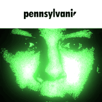 a pennsylvania advertisement with a green face