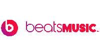 a logo for beats music with a play button in the middle