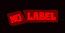 a yellow sign that says no label is torn in half