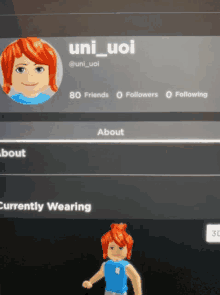 a screen shot of a person 's profile which says uni_uoi