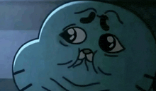 a close up of gumball from the amazing world of gumball