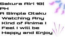 a simple otaku watching any kind of anime feel i will be happy and enjoy