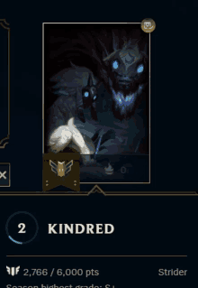 a screenshot of a video game that says kindred 2