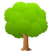 a tree with green leaves and a brown tree trunk