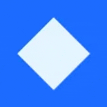 a white square on a blue background is a diamond .