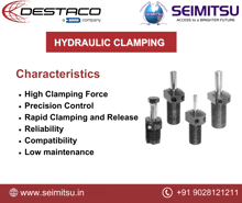 a brochure for hydraulic clamping features high clamping force precision control rapid clamping and release reliability compatible low maintenance