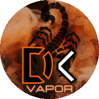 a logo for a company called vapor with a scorpion