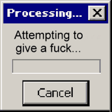 a computer screen displays a message that says processing failed