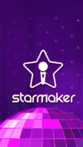 a purple background with a white star and the word starmaker