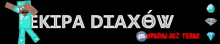 a black background with the words ekipa diaxow in white letters