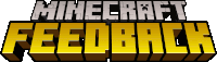 a logo for minecraft feedback is shown