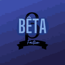 a blue background with the word beta in white