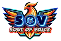 a logo for sov soul of voice with an eagle in the center