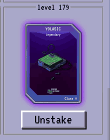 a video game screen shows a level 179 yolasic legendary item