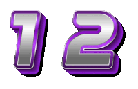 the number 12 is shown in purple and silver