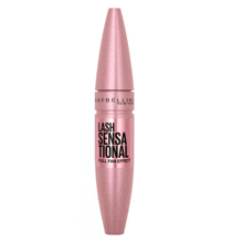 a bottle of maybelline lash sensa tional mascara on a white background