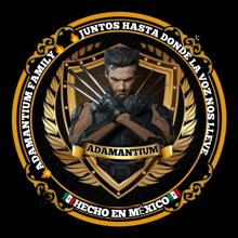 a logo that says adamantium family juntos hasta donde la voz nos lleve