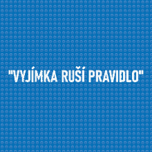 a blue background with the words vyjimka rusi pravidlo