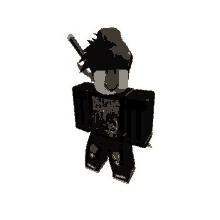 a roblox character is holding a sword in his hand .