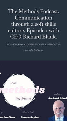 a poster for the methods podcast features richard blank