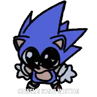 a cartoon of sonic the hedgehog with the words chinelin sonic mention below him