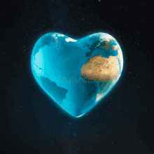 the earth is shaped like a heart and glows in the dark