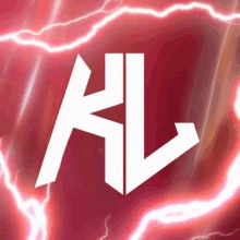 a white letter a on a red background with lightning bolts .