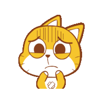 a cartoon of a cat with a sad look on his face