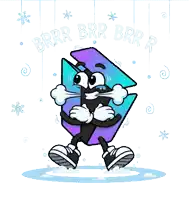 a cartoon character with the words brrr brrr written on it