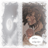 a drawing of a man with the words abel loves wendigo only on the bottom