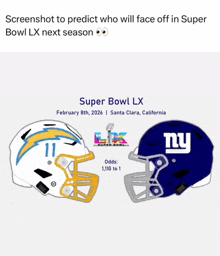 a screenshot of a super bowl lx next season poster