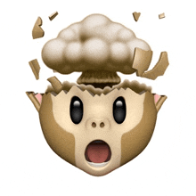 an emoji of a monkey with a explosion coming out of its head