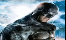 a painting of a man in a batman suit