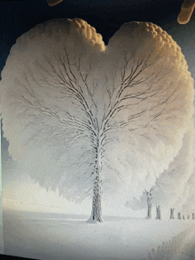 a tree with a heart shaped trunk and branches