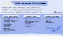 a flyer for the global aerospace plastics market shows the company profiles and geographic coverage