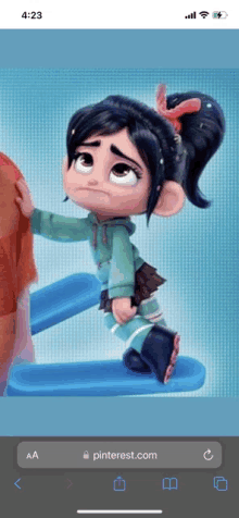 a screenshot of vanellope from wreck it ralph