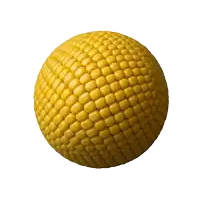 a man is sticking his head out of a corn cob