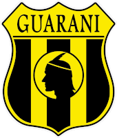 a yellow and black shield with the word guarani on top